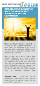 Flyer - auch du brachst JESUS